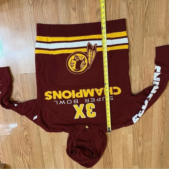 WASHINGTON REDSKINS NFL 3X Super Bowl Champions Sweater Size Medium M - Picture 11 of 12